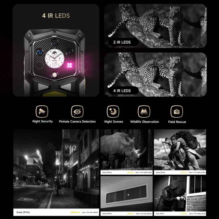 Ulefone Armor 29 Pro 5G, Thermal Version Rugged Phone, 16GB+512GB, 6.67 inch + 1.04 inch MediaTek Dimensity 7400 Octa Core,Android 15