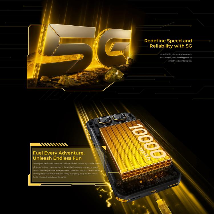 Oukitel WP60 Rugged Phone, 12GB+512GB, Night Vision, 108MP Camera, Side Fingerprint, 7.2 inch Android 15 , Network: 5G, 12GB+512GB