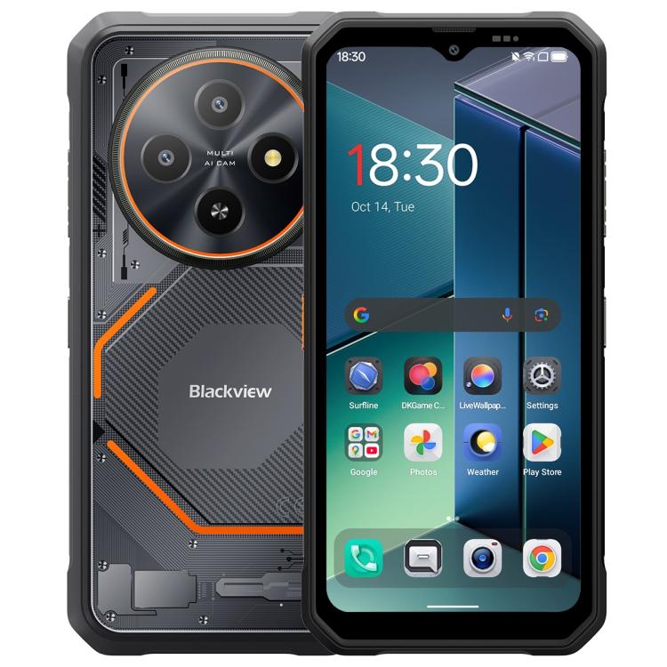 Blackview FORT 2 Rugged Phone, 8GB+128GB, 6.56 inch Android 15 MediaTek MT6769V/CB Helio G81 Octa Core, Network: 4G, OTG, NFC, 8GB+128GB