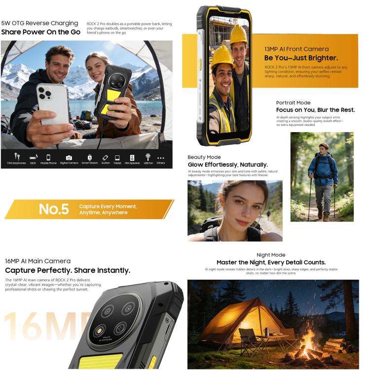 Blackview ROCK 2 Pro 5G Rugged Phone 8GB/256GB – Unisoc T8100, NFC, Android 16