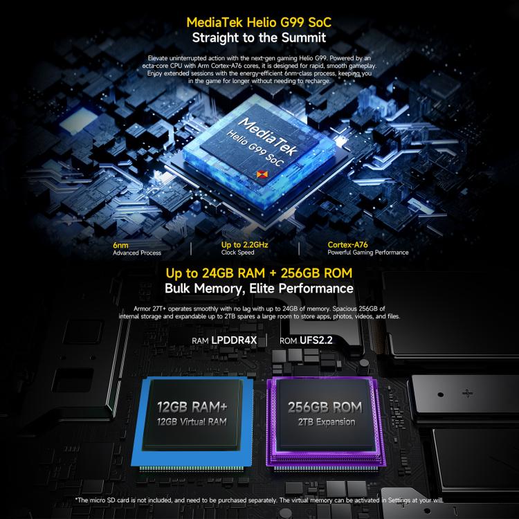 Ulefone Armor 27T+ Rugged Phone, 12GB+256GB, Thermal Imager, Night Vision, 10600mAh, 6.78 inch, Network: 4G, NFC, OTG, Armor 27T+