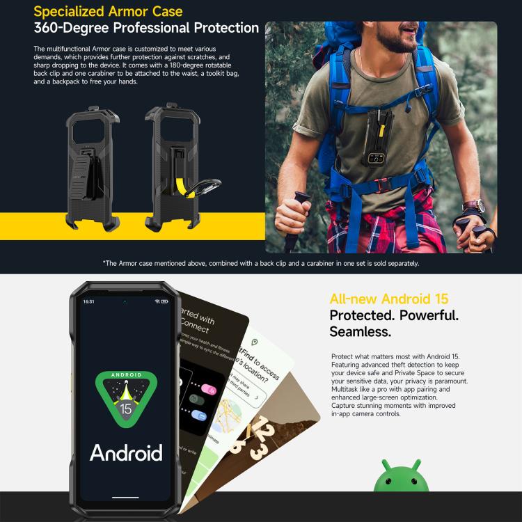 Ulefone Armor 27T+ Rugged Phone, 12GB+256GB, Thermal Imager, Night Vision, 10600mAh, 6.78 inch, Network: 4G, NFC, OTG, Armor 27T+