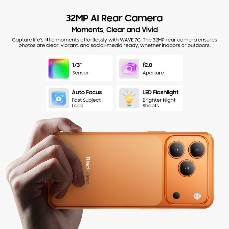 Blackview WAVE 7C 4G 4GB/128GB – 6.56" Android 16, Unisoc T310, OTG