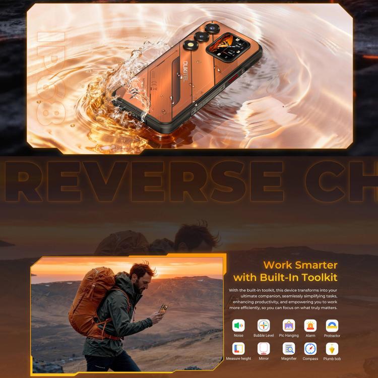 Oukitel WP66 5G Rugged Phone, 12GB+512GB, Side Fingerprint, 6.6 inch Android 16.0 MTK Dimensity 7025 Octa-Core, NFC, OTG, Network: 5G