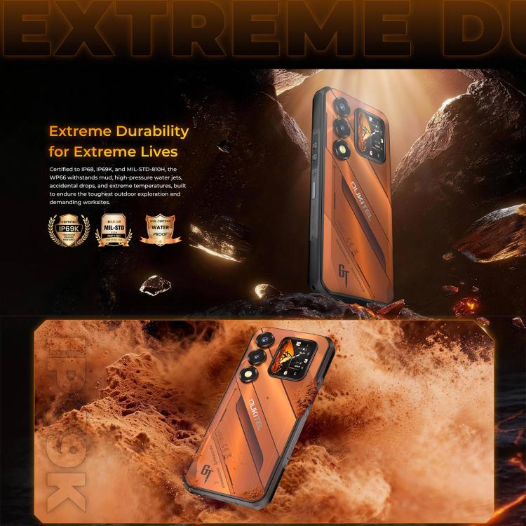 Oukitel WP66 5G Rugged Phone, 12GB+512GB, Side Fingerprint, 6.6 inch Android 16.0 MTK Dimensity 7025 Octa-Core, NFC, OTG, Network: 5G