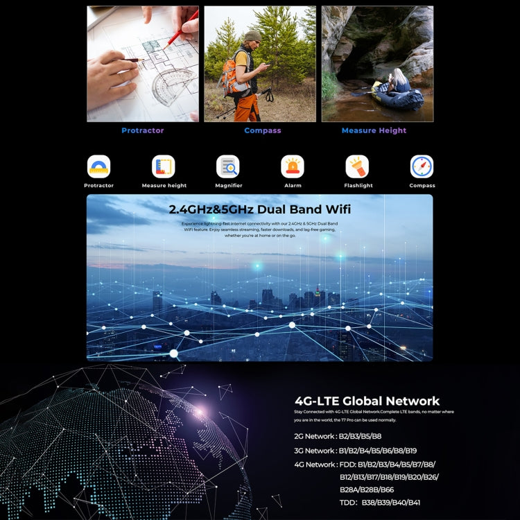 HOTWAV T7 Rugged Phone - 6GB RAM, 256GB Storage, 6280mAh Battery, 6.6 Inch Display, Android 13 MT8788