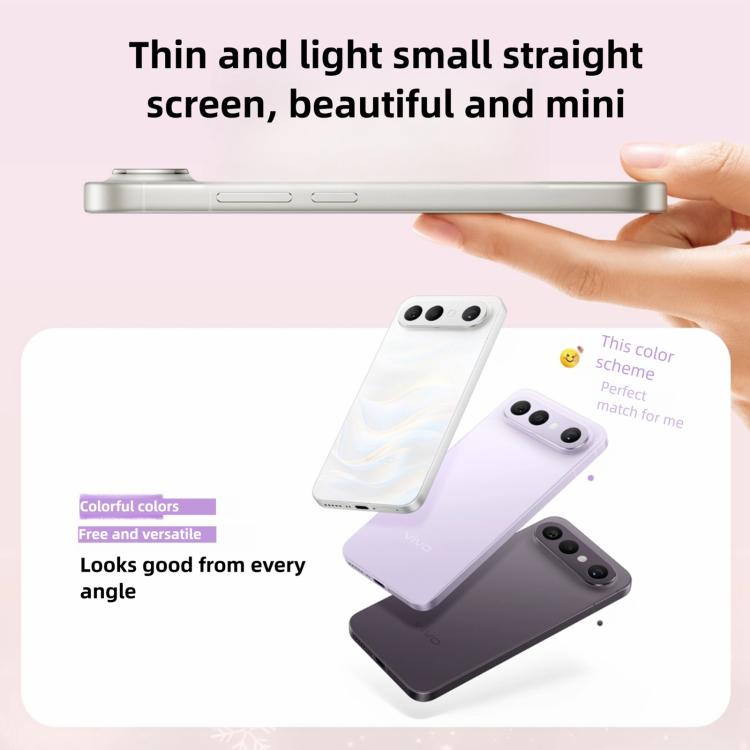 vivo S50 Pro mini, 12GB+256GB, 3D Fingerprint, 6.31 inch Android 16 OriginOS 6 Network: 5G, Support Google Play, 12GB+256GB