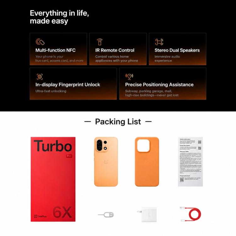 OnePlus Turbo 6X Pro 5G 8GB/128GB | Dimensity 7400 SUPER, ColorOS 16, Screen Fingerprint