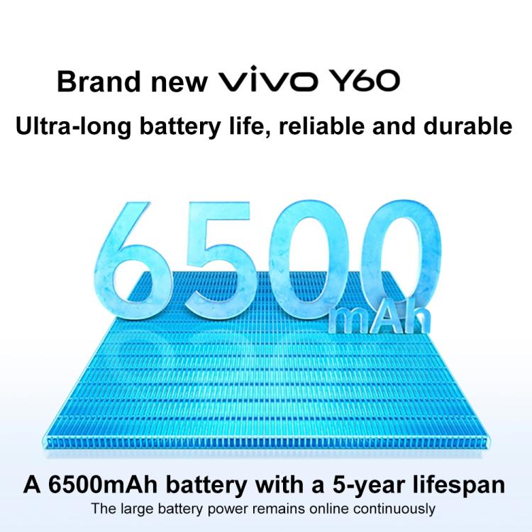 vivo Y60, 6GB+128GB, Side Fingerprint, 6.74 inch Android 16 OriginOS 6 Snapdragon 4 Gen 2 Octa Core, OTG, Network: 5G, 6GB+128GB