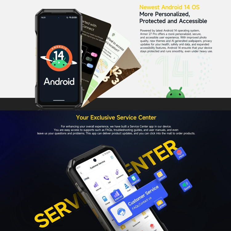 Ulefone Armor 27 Pro Rugged Phone, 12GB+256GB, Night Vision, 10600mAh, 6.78 inch Android 14 MediaTek Dimensity 6300 Octa Core