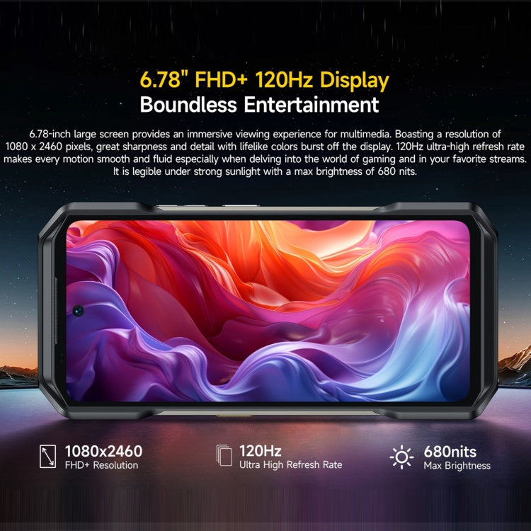 Ulefone Armor 27T Pro Rugged Phone with Thermal Imaging, 12GB RAM, 256GB Storage, Night Vision, 10600mAh Battery, 6.78-inch Display, Android 14, 5G Network, NFC, MediaTek Dimensity 6300