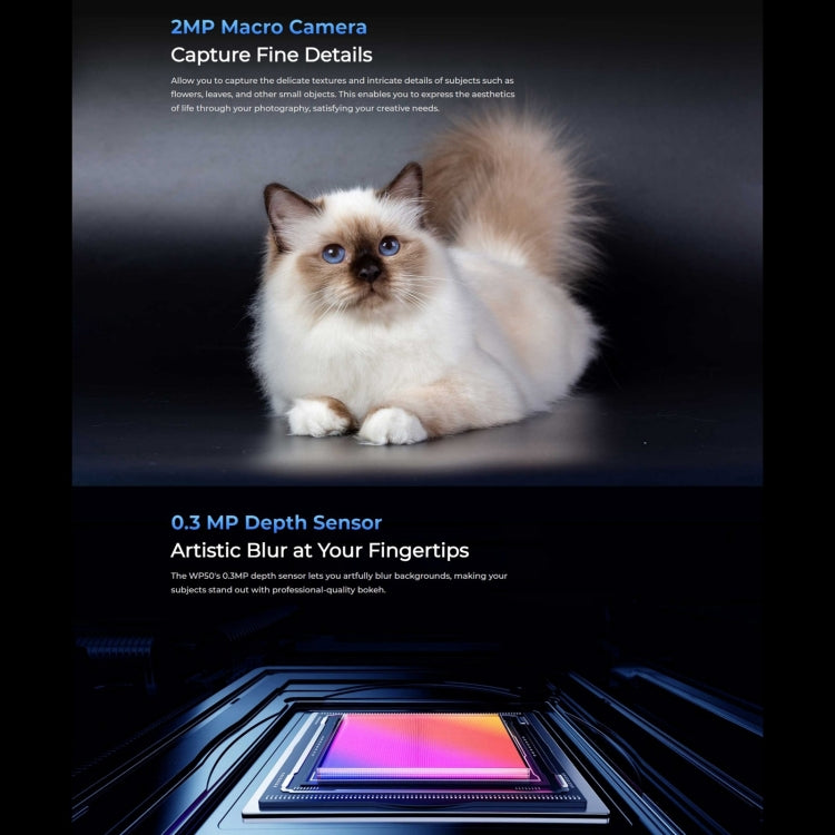 Oukitel WP50 Rugged 5G Phone - 4GB RAM, 256GB Storage, 6.6" Display, Android 14, MediaTek Dimensity 6100+, NFC, 5G Network