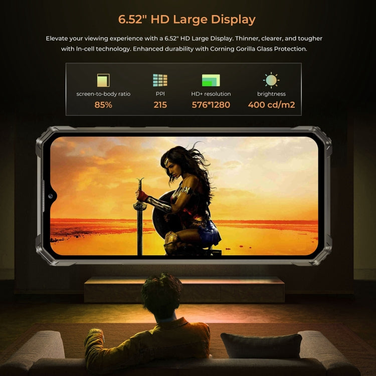 Oukitel WP28 S IP68/IP69K Rugged Phone, 4GB+128GB, Fingerprint, 6.52 inch Unisoc T606 Octa-core