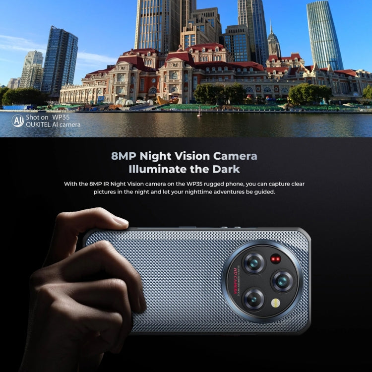 Oukitel WP35 5G Rugged Phone, 8GB+256GB, IP68/IP69K Fingerprint Identification, 11000mAh, 6.6 inch MediaTek Dimensity 6100+ Octa Core