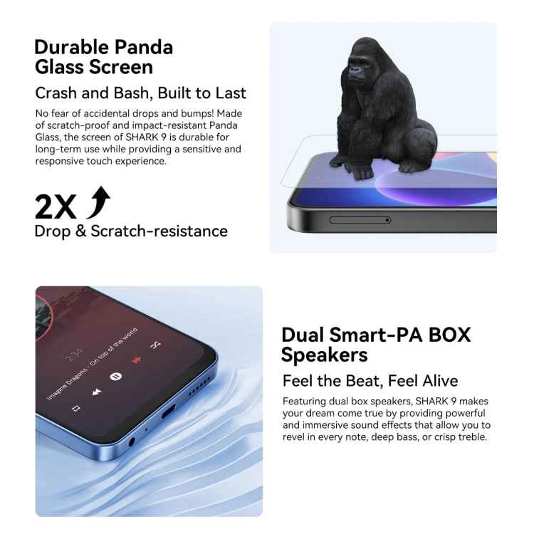 Blackview SHARK 9 5G, 8GB+256GB, 6.67 inch Android 14 Unisoc T820