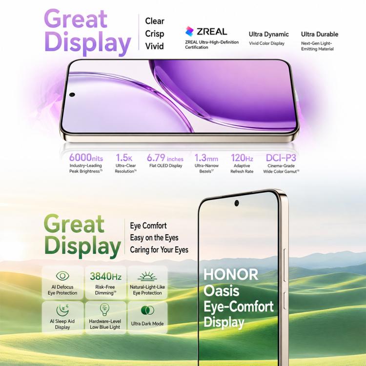 Honor X70 Pro Max, 8GB+256GB, Screen Fingerprint, 6.79 inch MagicOS 10.0 Snapdragon 6 Gen 4 Octa Core, Network: 5G, NFC, OTG, 8GB+256GB
