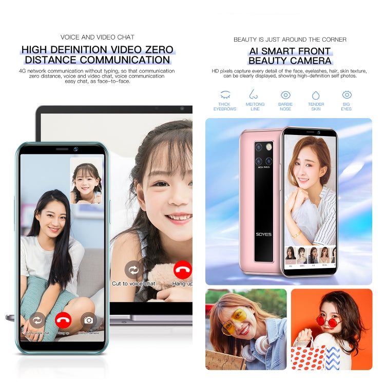SOYES S10H Face Identification, 3.46 inch Android 9.0 MTK6739CW Quad Core up to 1.28GHz, Dual SIM, Bluetooth, WiFi, GPS, Network: 4G, 3GB+64GB, S10H 3GB+64GB