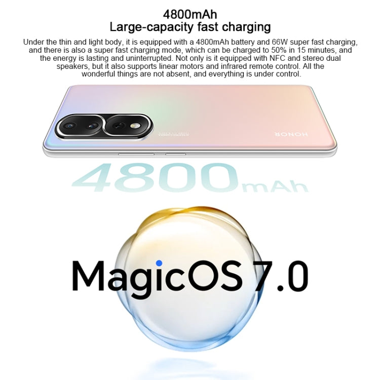 HONOR 80 Pro Flat 5G Triple Back Cameras, Screen Fingerprint Identification, 6.67 inch Magic UI 7.0 Qualcomm Snapdragon 8+ Gen1 Octa Core up to 3.0GHz, Network: 5G, OTG, NFC, Not Support Google Play, Honor 80 Pro Flat 5G, 12GB+256GB
