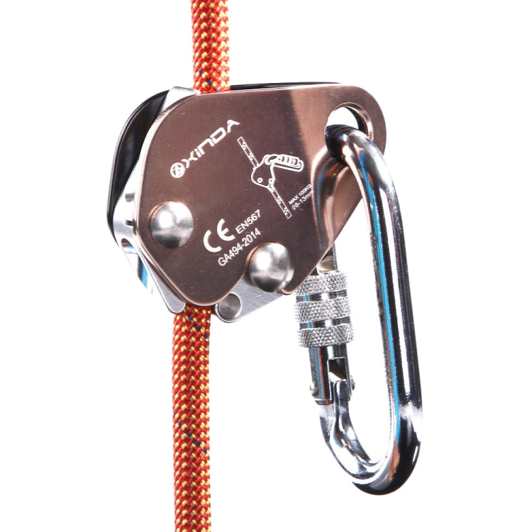 XINDA EN567 Outdoor Climbing Rope Gripper for 8-13mm Diameter Rope, Ideal Anti-fall Solution for Aerial Work