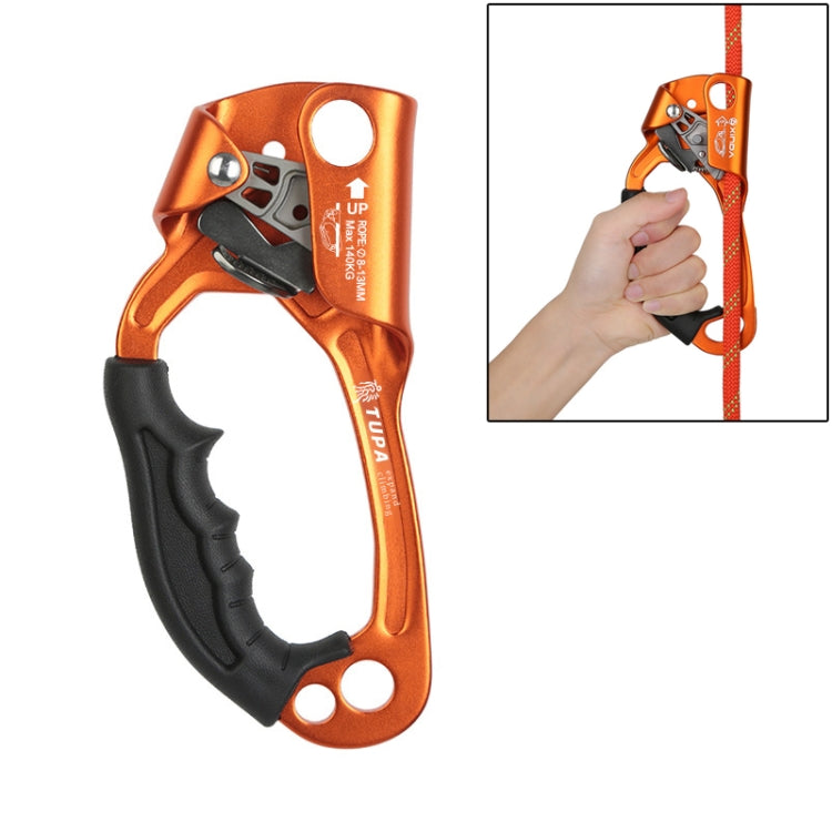 XINDA TP-8606 Outdoor Rock Climbing Aerial Work Anti-fall Handheld Rope Gripper for 8-12mm Diameter Rope left - LYDARZ