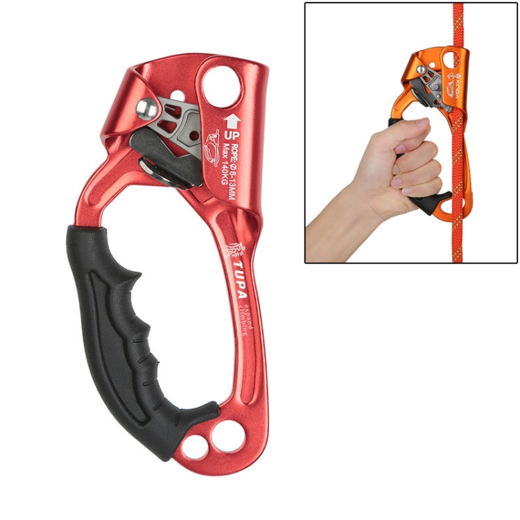 XINDA TP-8606 Outdoor Rock Climbing Aerial Work Anti-fall Handheld Rope Gripper for 8-12mm Diameter Rope left - LYDARZ