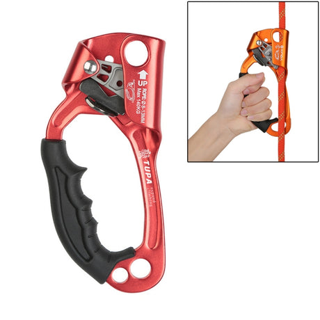 XINDA TP-8606 Outdoor Rock Climbing Aerial Work Anti-fall Handheld Rope Gripper for 8-12mm Diameter Rope left - LYDARZ