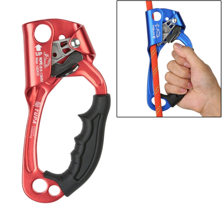 XINDA TP-8606 Outdoor-Klettern Luftarbeiten Anti-Fall-Handseilgreifer für Seile mit 8–12 mm Durchmesser rechts
