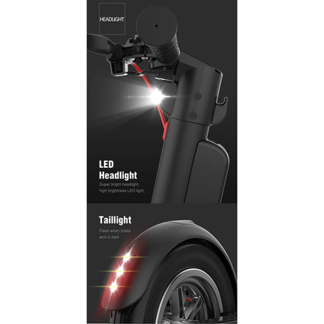 X8 Foldable Electric Scooter: 10" Tires, LCD, LED, 10AH Battery, 100kg Load - LYDARZ