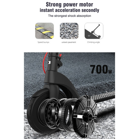 X8 Foldable Electric Scooter: 10" Tires, LCD, LED, 10AH Battery, 100kg Load - LYDARZ