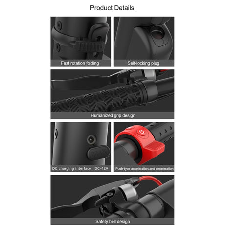 X8 Foldable Electric Scooter: 10" Tires, LCD, LED, 10AH Battery, 100kg Load - LYDARZ