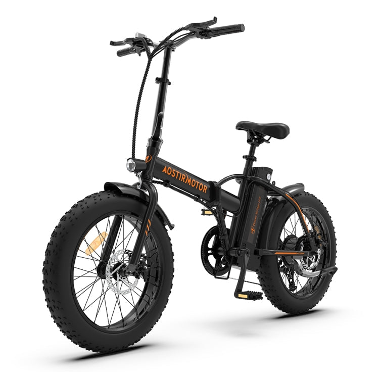 500W 36V 13AH Foldable E-Bike for Adults - 20'' Tires, Orange/Black - LYDARZ