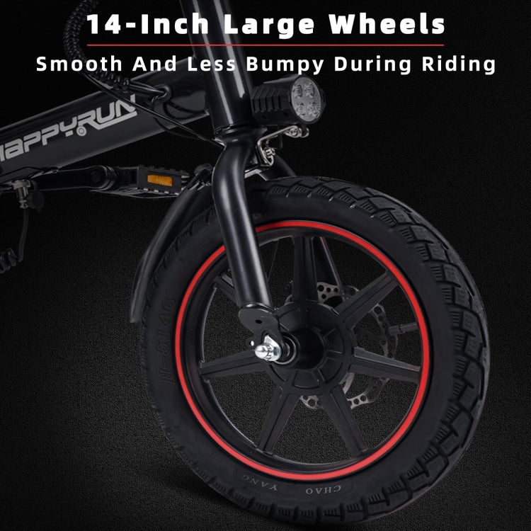 HappyRun HR-X40 350W 36V E-Bike, 14" Tires, EU Plug - LYDARZ