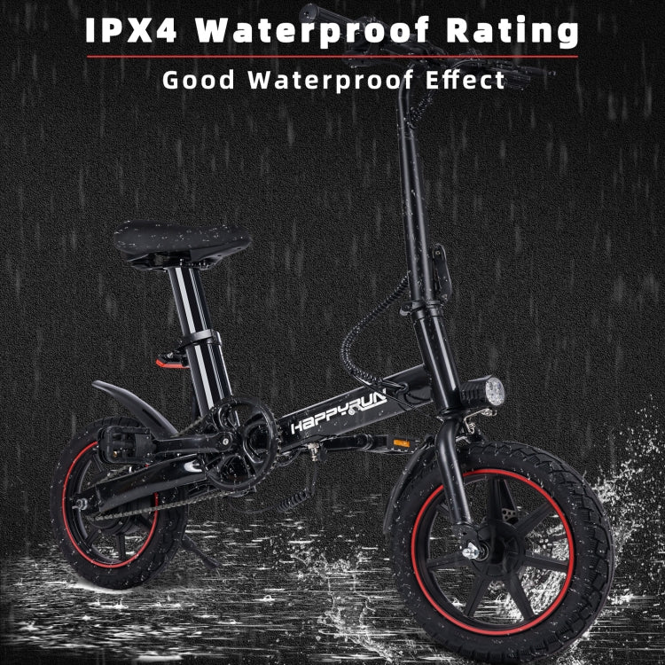 HappyRun HR-X40 350W 36V E-Bike, 14" Tires, EU Plug - LYDARZ