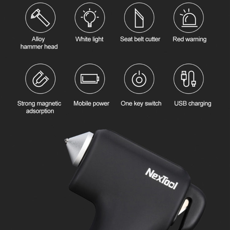 Original Xiaomi Youpin NexTool Natuo Multifunctional Survival Hammer with Emergency Lighting & Mobile Phone Charging