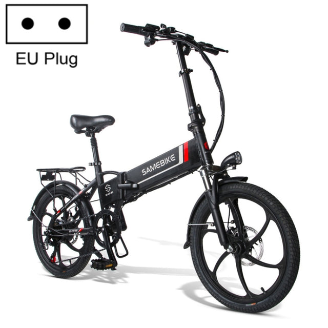 20LVXD30 48V 350W Foldable Electric Bike - Black & White - LYDARZ