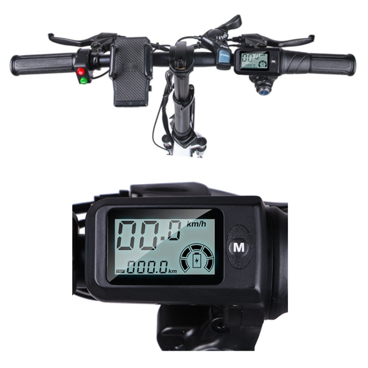 20LVXD30 48V 350W Foldable Electric Bike - Black & White - LYDARZ