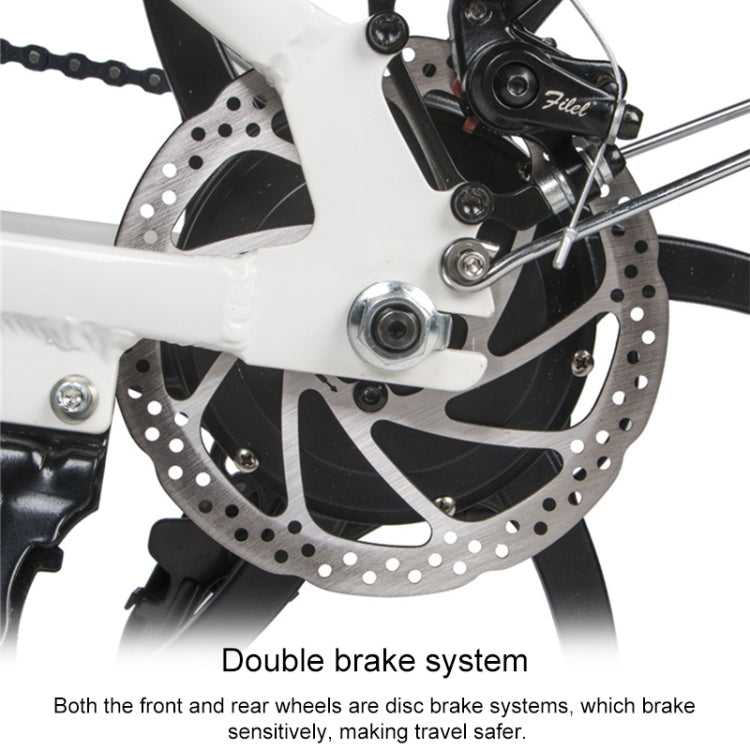 20LVXD30 48V 350W Foldable Electric Bike - Black & White - LYDARZ