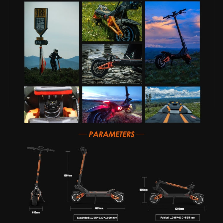 Kukirin G3 Pro 2400W 52V Electric Offroad Scooter - 10" Tires, LED Display - LYDARZ