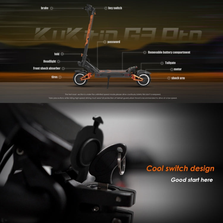 Kukirin G3 Pro 2400W 52V Electric Offroad Scooter - 10" Tires, LED Display - LYDARZ