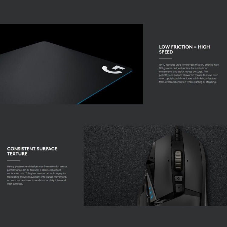 Alfombrilla de ratón para juegos Logitech G440 para un rendimiento óptimo en deportes electrónicos