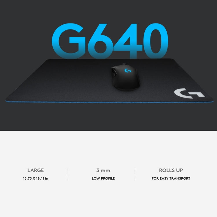 Logitech G640 Cloth Soft E-sport Gaming Mouse Pad, Size: 46 x 40cm, G640 Cloth Soft - LYDARZ