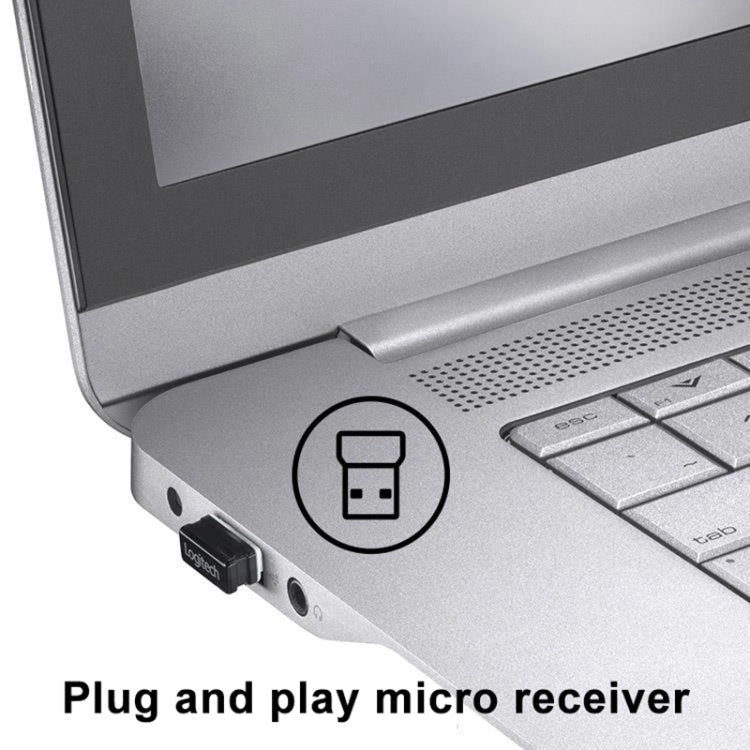 Ratón inalámbrico Logitech M330 con receptor micro USB y tecnología Silent Click