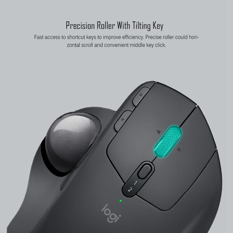 Ratón trackball Logitech MX ERGO: ratón óptico inalámbrico de modo dual Bluetooth y Unifying de 440 ppp
