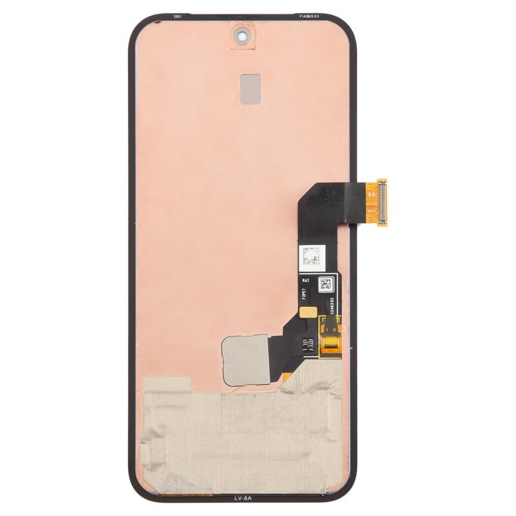 Pantalla LCD original para Google Pixel 8A GKV4X G6GPR G8HHN, ensamblaje completo con marco y cable flexible para lector de huellas dactilares.