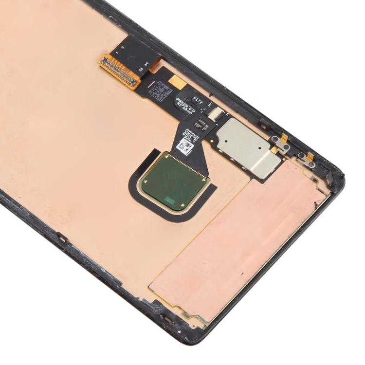 Pantalla LCD original para Google Pixel 7 Pro GP4BC GE2AE, ensamblaje completo con marco y cable flexible para huella dactilar. Compatible con Google Pixel 7 Pro (original con huella dactilar).