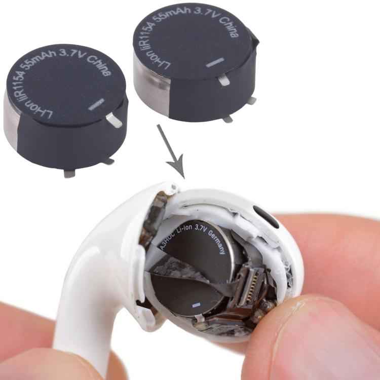 For Apple AirPods Pro 1 55mAh liR1154 Right + Left Earphone Battery, For Apple AirPods Pro 1