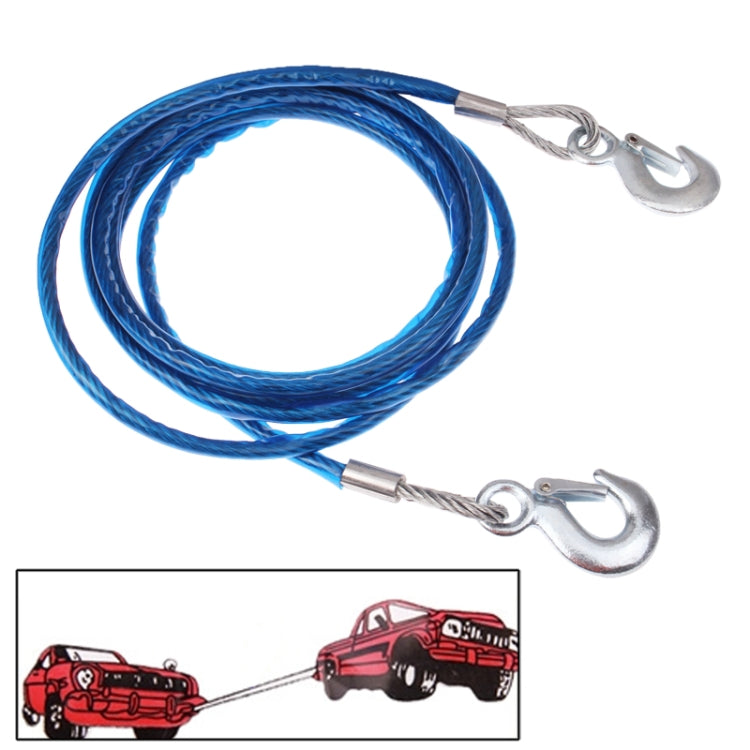 5 Tons Steel Vehicle Towing Cable Rope, Length: 4m, 5T 4m 100mm - LYDARZ
