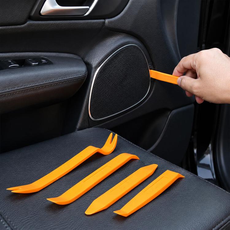 4 in 1 Yellow Car Audio Removal Tools Kit for Dashboard and Door Panel
