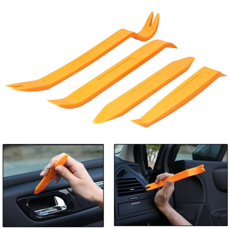 4 in 1 Yellow Car Audio Removal Tools Kit for Dashboard and Door Panel