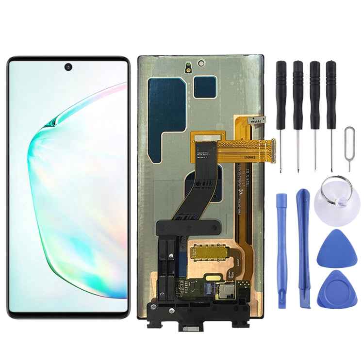 Original Dynamic AMOLED Material LCD Screen and Digitizer Full Assembly for Galaxy Note 10, For Samsung Galaxy Note 10 (Dynamic AMOLED)